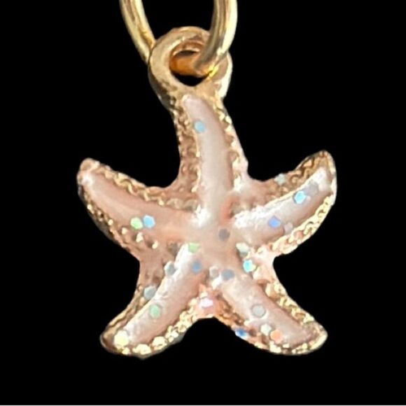 Betsey Johnson Pink Charm Necklace - Mermaid, Shell, Starfish - Summer Vacation - Picture 6 of 7